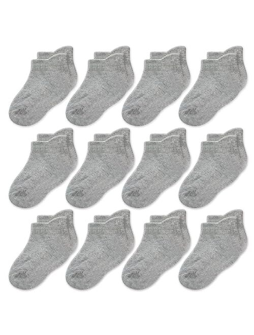 CozyWay Non Slip Toddler Socks Grips Baby Girls Boys 6&12 Pack Anti Skid Ankle Socks Infant Kids