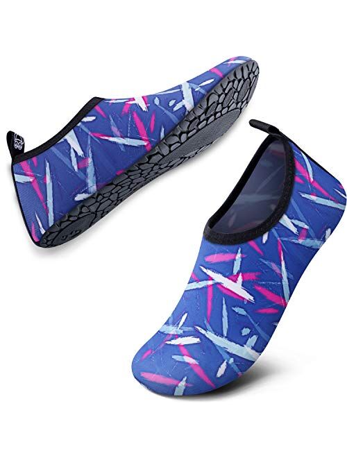 SIMARI Womens and Mens Quick-Dry Aqua Water Shoes Socks Barefoot for Outdoor Beach Swim Surf Yoga Exercise SWS001 