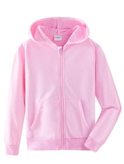 Spring&Gege Youth Solid Classic Hoodies Soft Hooded Sweatshirts for Children (3-12 Years)