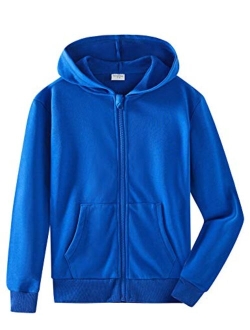 Spring&Gege Youth Solid Classic Hoodies Soft Hooded Sweatshirts for Children (3-12 Years)