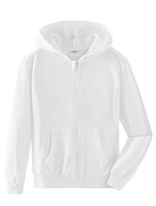 Spring&Gege Youth Solid Classic Hoodies Soft Hooded Sweatshirts for Children (3-12 Years)