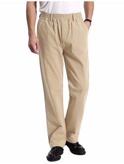 IDEALSANXUN Men's Elastic Waist Denim/Twill Casual Pants
