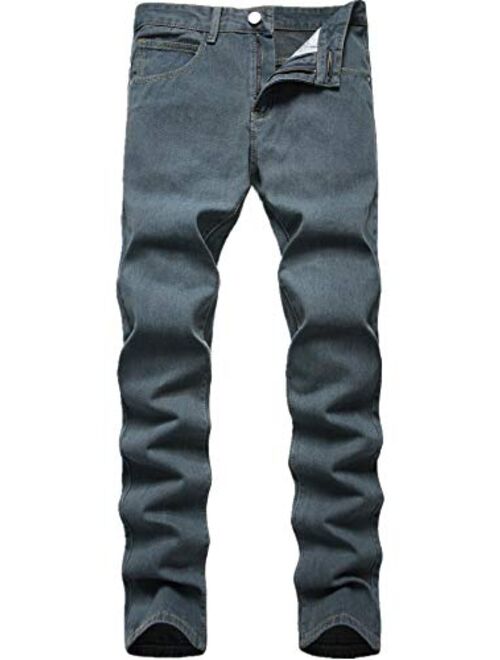 FREDD MARSHALL Men's Skinny Slim Fit Stretch Straight Leg Fashion Jeans Pants