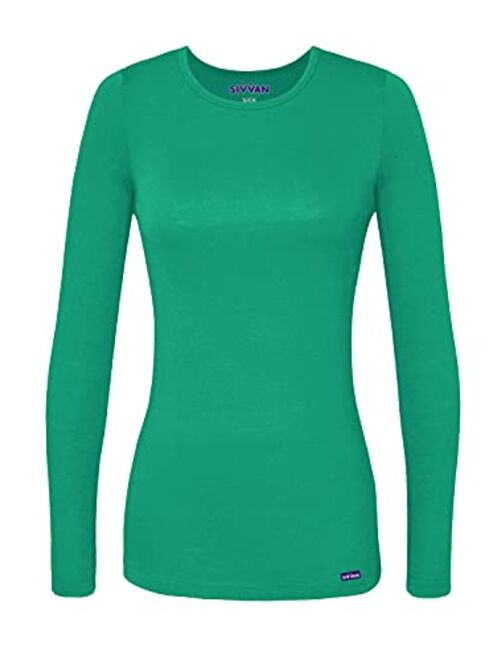 Sivvan Women's Comfort Long Sleeve T-Shirt/Underscrub Tee