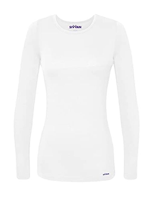 Sivvan Women's Comfort Long Sleeve T-Shirt/Underscrub Tee