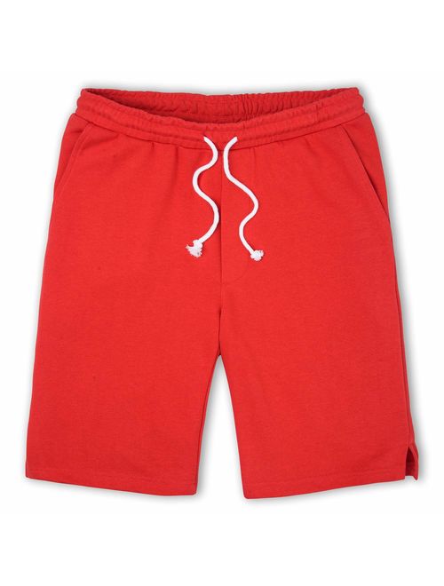 Manwan walk Men's Casual Classic Fit Cotton Elastic Jogger Gym Drawstring Knit Shorts