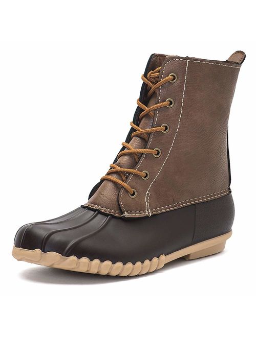 DKSUKO Women's Duck Boots with Waterproof Zipper