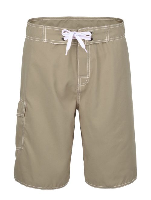 Nonwe Men's Solid Lightweight Beach Shorts Half Pants with Lining