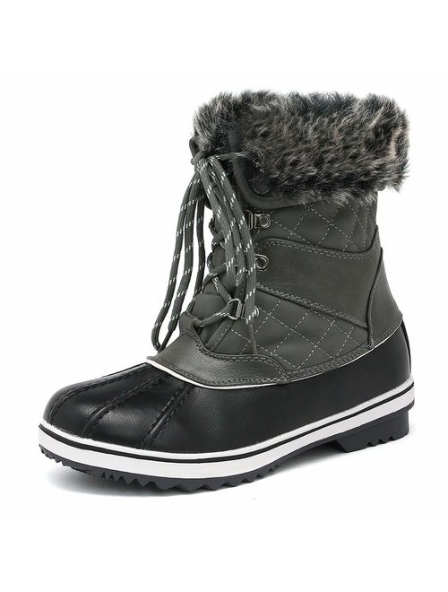 DREAM PAIRS Women's Mid Calf Winter Snow Boots