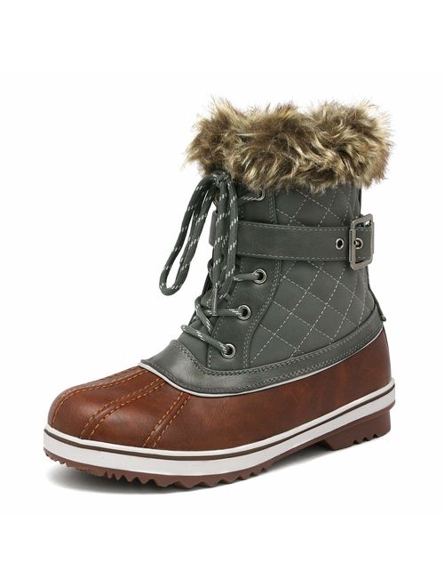 DREAM PAIRS Women's Mid Calf Winter Snow Boots