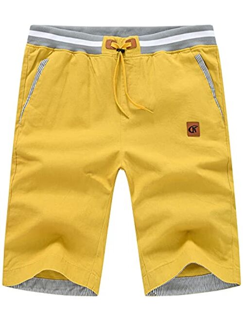 QPNGRP Mens Casual Shorts Drawstring Slim Fit Shorts for Men