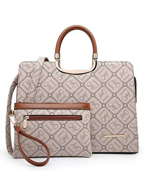 DASEIN Women's Fashion Handbag Ladies Tote Shoulder Bags Satchel Purse Top Handle Work Bag with Matching Wallet