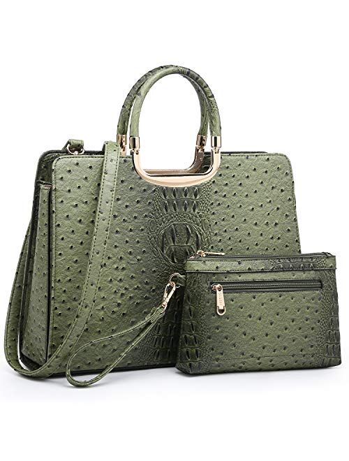 DASEIN Women's Fashion Handbag Ladies Tote Shoulder Bags Satchel Purse Top Handle Work Bag with Matching Wallet