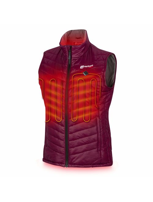 Venture Heat Women's Heated Vest with Battery Pack - Insulated Electric Jacket, Puffer Vest, Roam 2.0