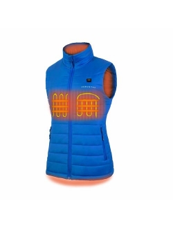 [2019 Upgrade] Women's Heated Vest with Battery Pack, YKK Zippers and Water&Wind Resistant