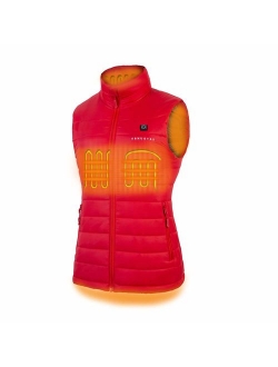 [2019 Upgrade] Women's Heated Vest with Battery Pack, YKK Zippers and Water&Wind Resistant