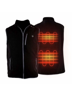 PROSmart Heated Vest Polar Fleece Lightweight Heated Waistcoat for Men and Women (Unisex)