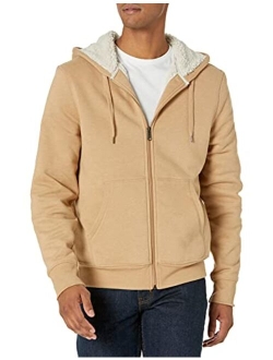 Men's Sherpa Lined Full-Zip Hooded Fleece Sweatshirt