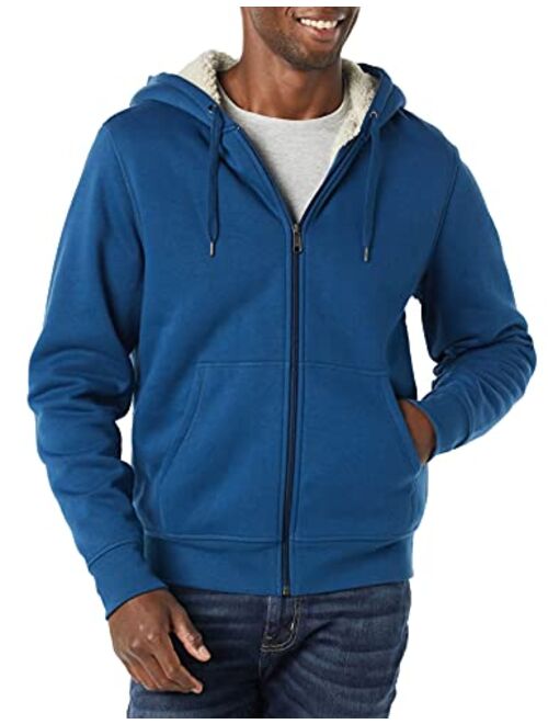 Amazon Essentials Men's Sherpa Lined Full-Zip Hooded Fleece Sweatshirt