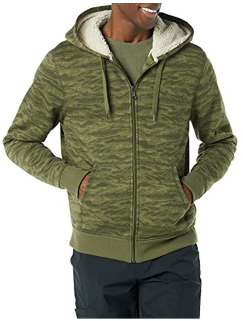 Amazon Essentials Men's Sherpa Lined Full-Zip Hooded Fleece Sweatshirt