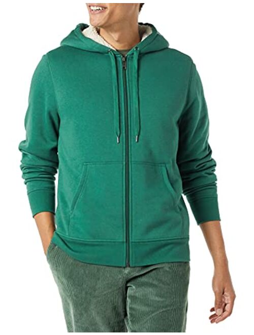 Amazon Essentials Men's Sherpa Lined Full-Zip Hooded Fleece Sweatshirt