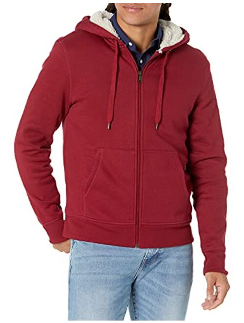 Amazon Essentials Men's Sherpa Lined Full-Zip Hooded Fleece Sweatshirt