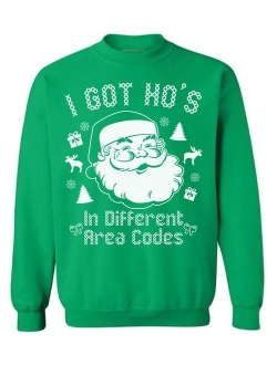 Awkwardstyles I Got Hos in Different Area Codes Sweater Ugly Christmas Crewneck