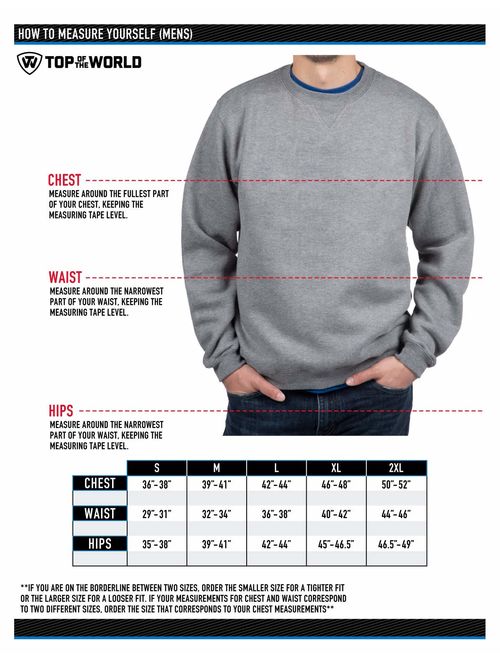 Top of the World NCAA Men's Crewneck Charcoal Gray Sweatshirt