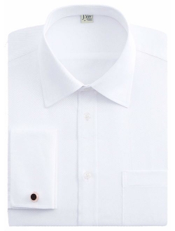 J.VER French Cuff Regular Fit Long Sleeve Spead Collar Dress Shirts Cufflink