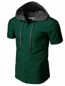 H2H Mens Casual Hoodie Jackets Long & Short Sleeve with Pockets of Various Styles