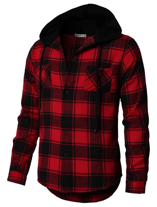 H2H Mens Casual Hoodie Jackets Long & Short Sleeve with Pockets of Various Styles