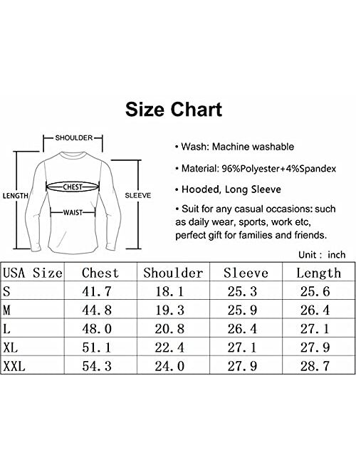 YuKaiChen Men's Casual Pullover Hoodies Long Sleeve Hooded Sweatshirts