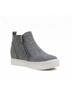 Taylor Hidden Fahsion Wedge Sneaker Shoes Side Zipper