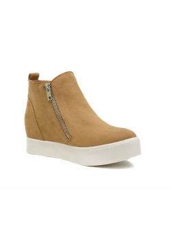 Taylor Hidden Fahsion Wedge Sneaker Shoes Side Zipper