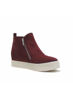 Taylor Hidden Fahsion Wedge Sneaker Shoes Side Zipper