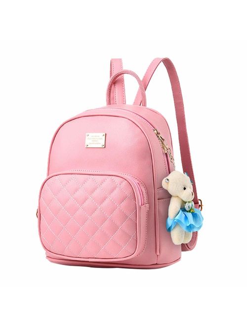 BAG WIZARD Leather Backpack Purse Satchel School Bags Casual Travel Daypacks Womens