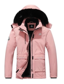 Women's Waterproof Ski Jacket Warm Winter Snow Coat Mountain Windbreaker Hooded Raincoat Jacket