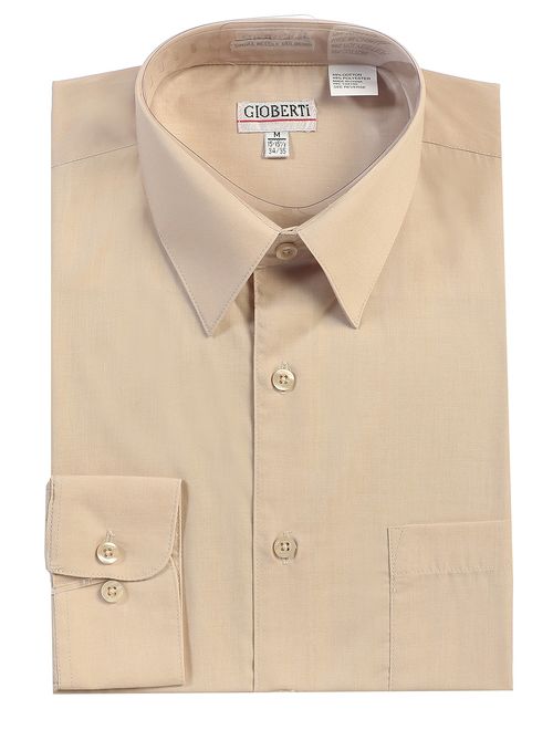 Gioberti Men's Long Sleeve Solid Dress Shirt