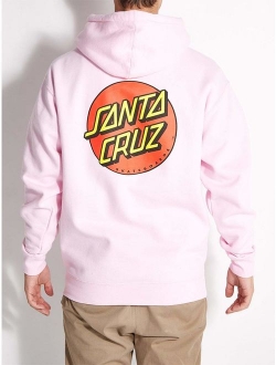 Santa Cruz Skateboards Classic Dot Hooded Pullover Sweatshirt (Large, Black)