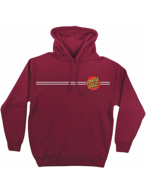 Santa Cruz Skateboards Classic Dot Hooded Pullover Sweatshirt (Large, Black)