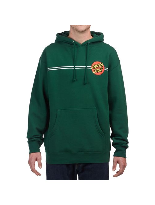 Santa Cruz Skateboards Classic Dot Hooded Pullover Sweatshirt (Large, Black)