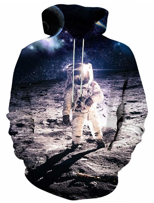 Hgvoetty Unisex Graphic Hoodies for Women Men Cool 3D Graphic Printed Sweatshirts with Pockets