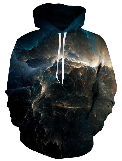 Hgvoetty Unisex Graphic Hoodies for Women Men Cool 3D Graphic Printed Sweatshirts with Pockets