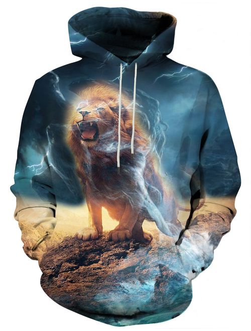 Hgvoetty Unisex Graphic Hoodies for Women Men Cool 3D Graphic Printed Sweatshirts with Pockets