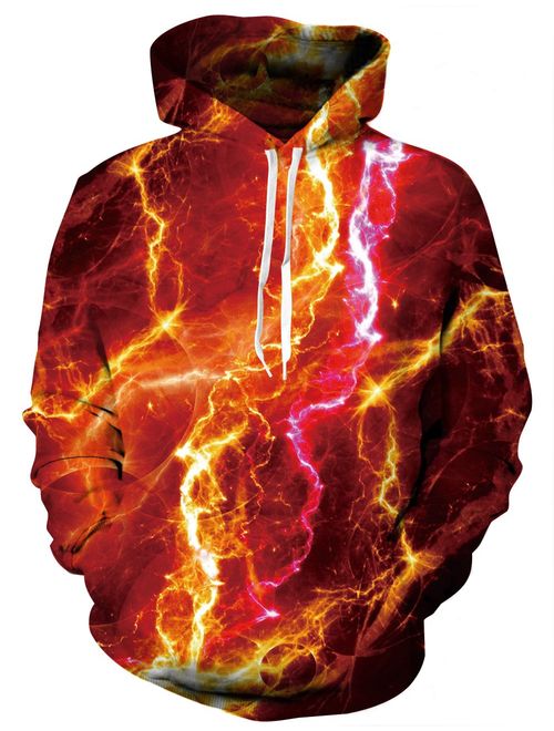 Hgvoetty Unisex Graphic Hoodies for Women Men Cool 3D Graphic Printed Sweatshirts with Pockets