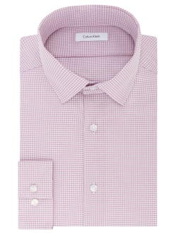 Men's Gingham Non Iron Slim Fit Dress Shirt