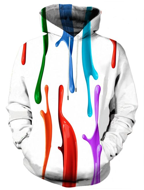 Hgvoetty Unisex 3D Graphic Print Hoodies Graphic Space Pullover Hooded Sweatshirts for Men Women