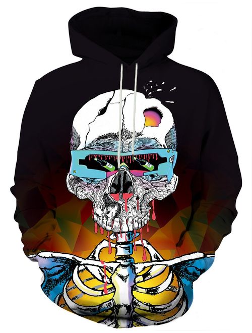 Hgvoetty Unisex 3D Graphic Print Hoodies Graphic Space Pullover Hooded Sweatshirts for Men Women