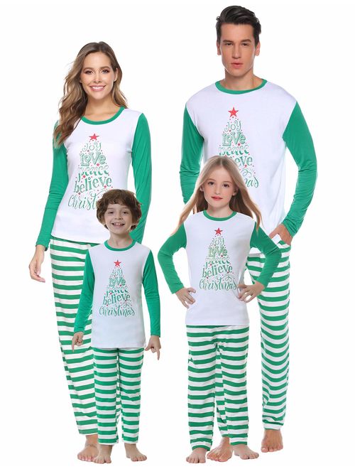 iClosam Matching Family Christmas Pajamas Set Holiday Pajamas Sleepwear Dad Mom PJs