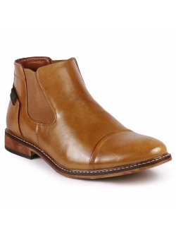 Metrocharm MC148 Men's Cap Toe Formal Dress Casual Ankle Chelsea Boot